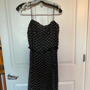 Black and white spaghetti strapped dress